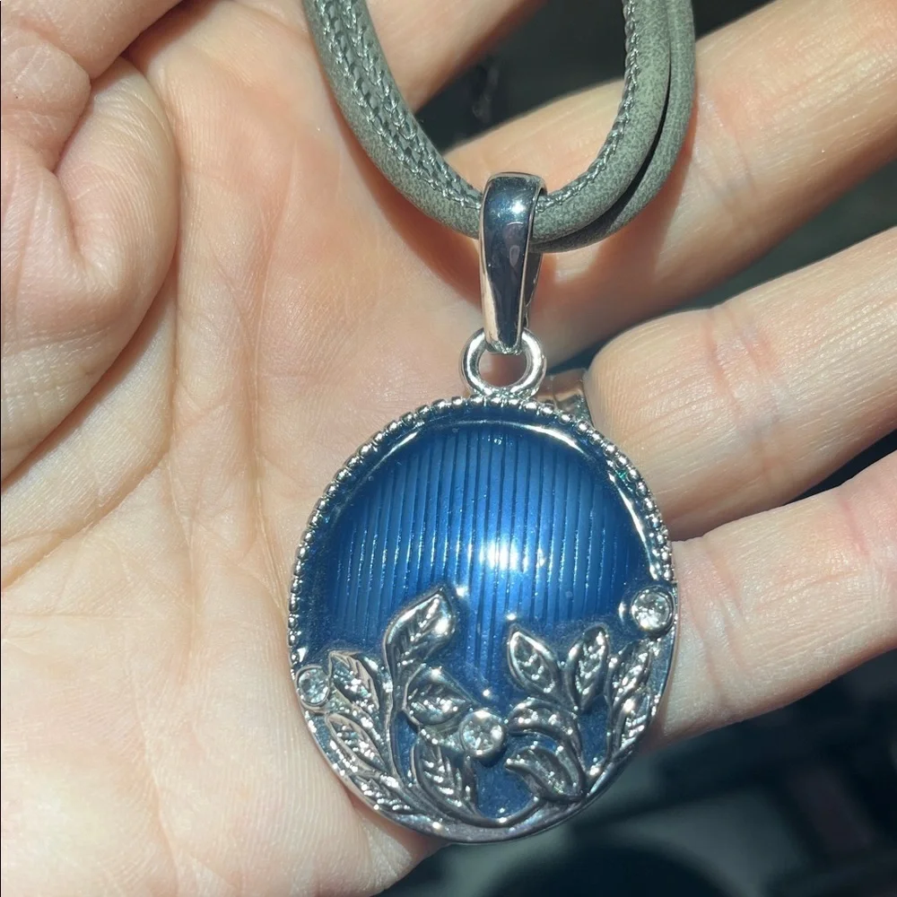 Chic Silver and Blue Necklace